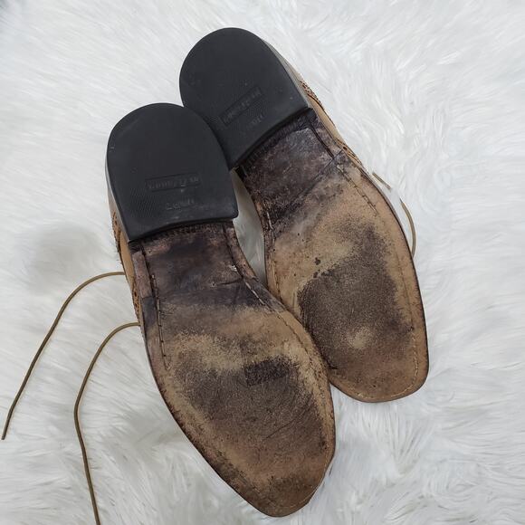 Cole Haan Wingtip Giraldo Derby Brogue Shoe British Tan 9M Leather Goodyear Sole - Picture 9 of 10